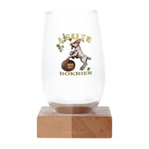 BIER B LEUTEBOK GLAS OP HOUTJE