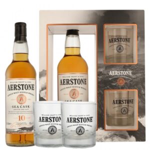 MALT AERSTONE 10YRS SEA CASK+2GLAS