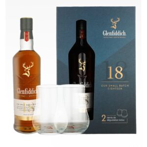 MALT GLEN FIDDICH 18YRS+DOOS+2GLAS