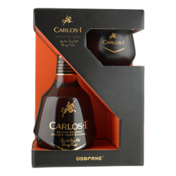 BRANDY SPAANSE CARLOS 1 JEREZ+GLAS