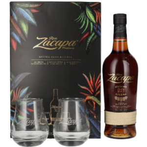 RUM ZACAPA ED NEGRA+2GLAS DOOS